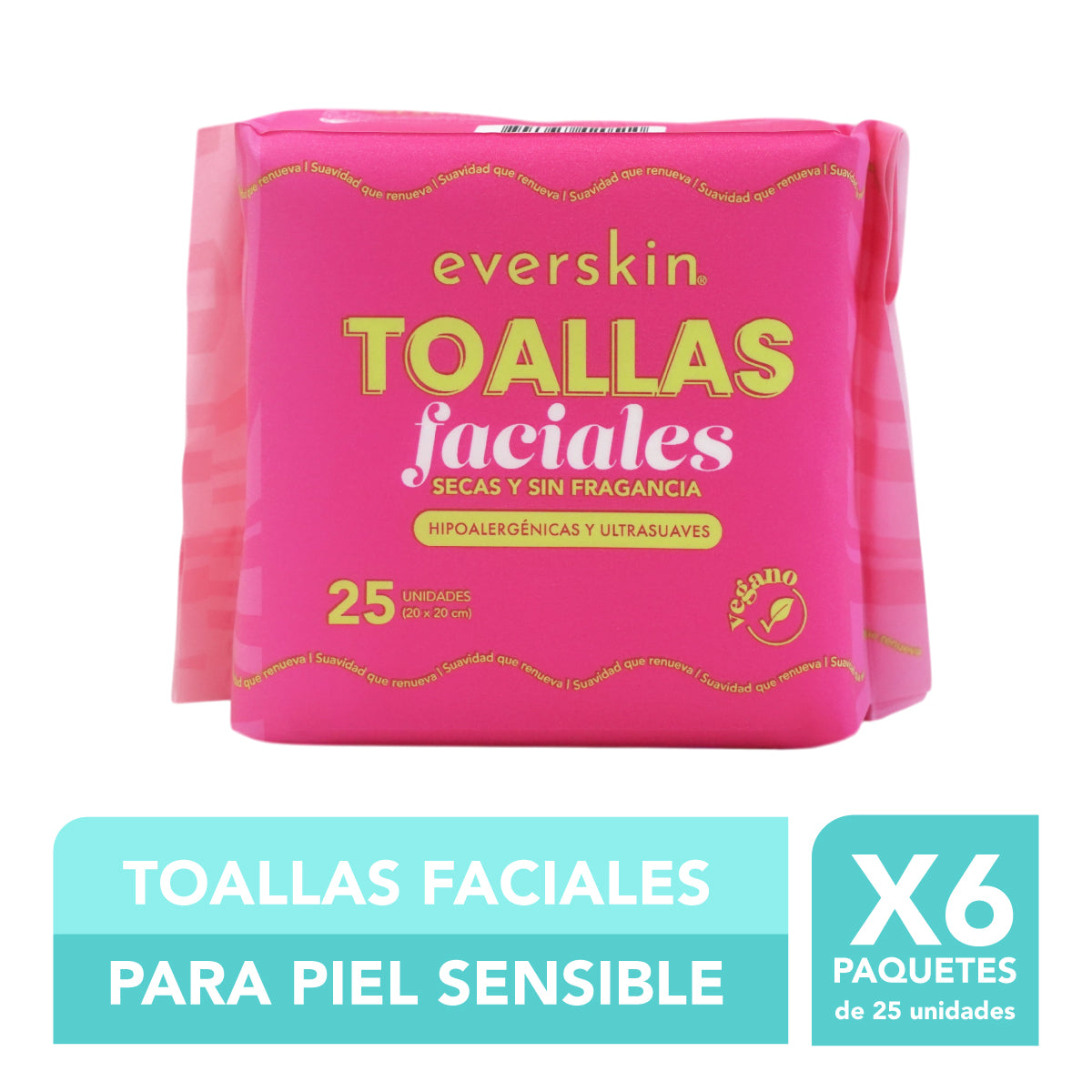 Toallas Faciales Everskin 25 Unidades