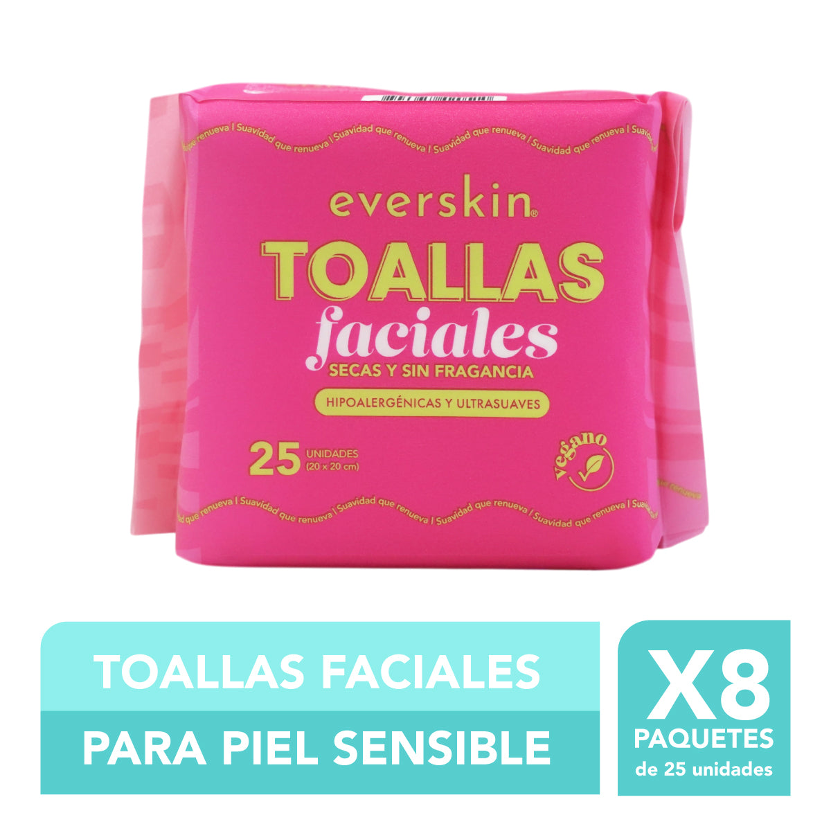 Toallas Faciales Everskin 25 Unidades