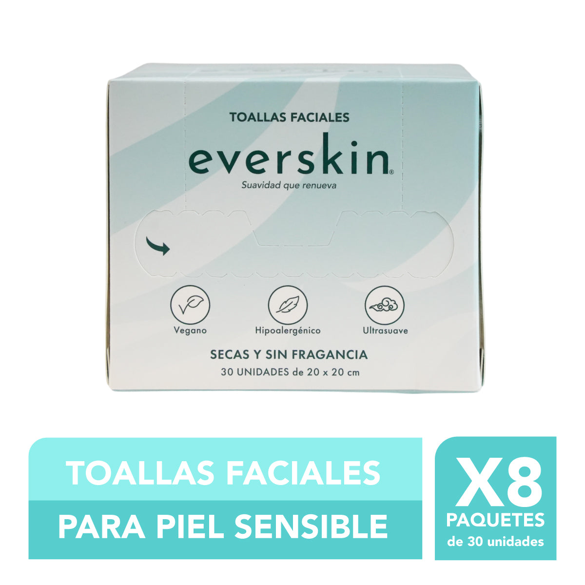Toallas Faciales Everskin 30 Unidades