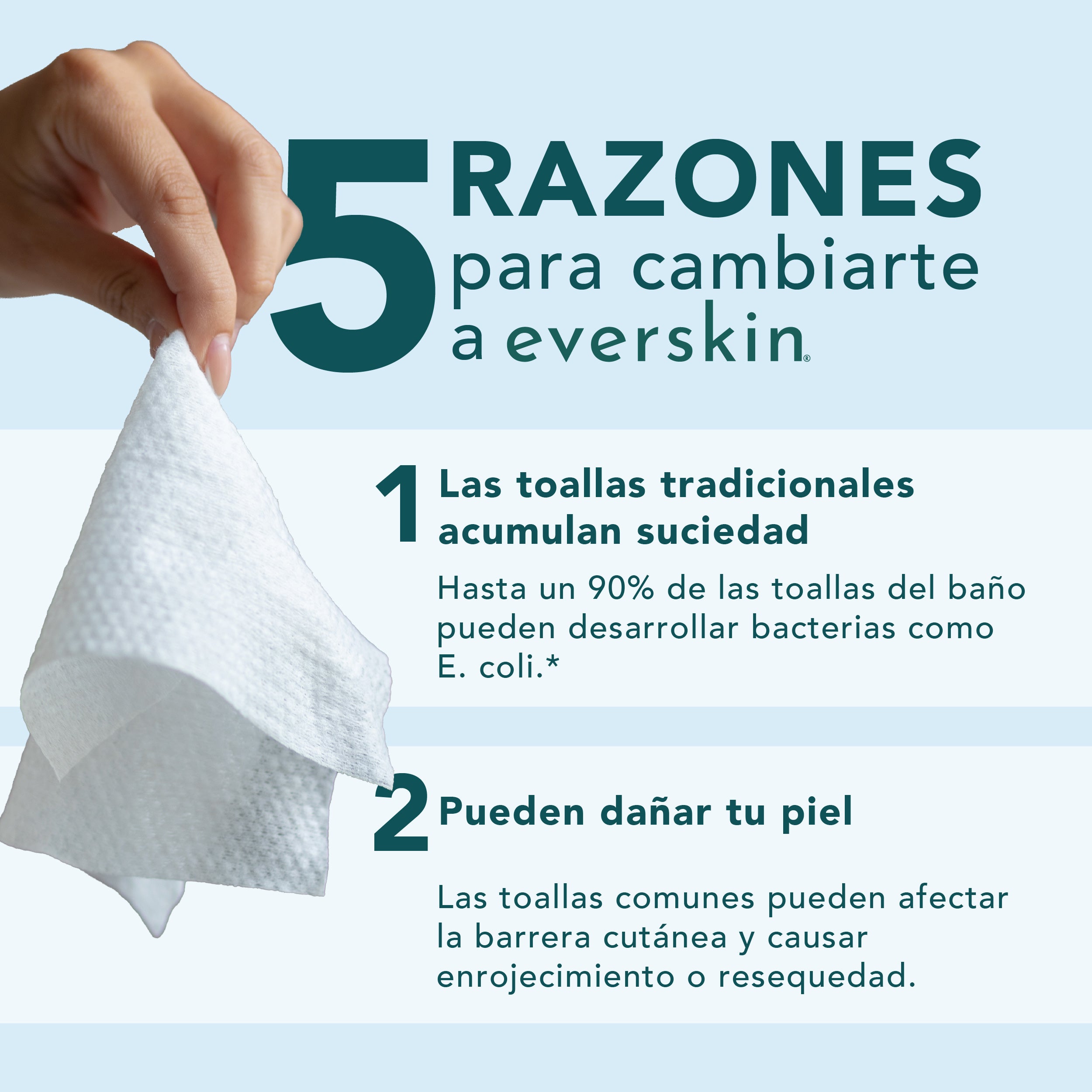 Caja de Bambú para Toallas Faciales Everskin XL